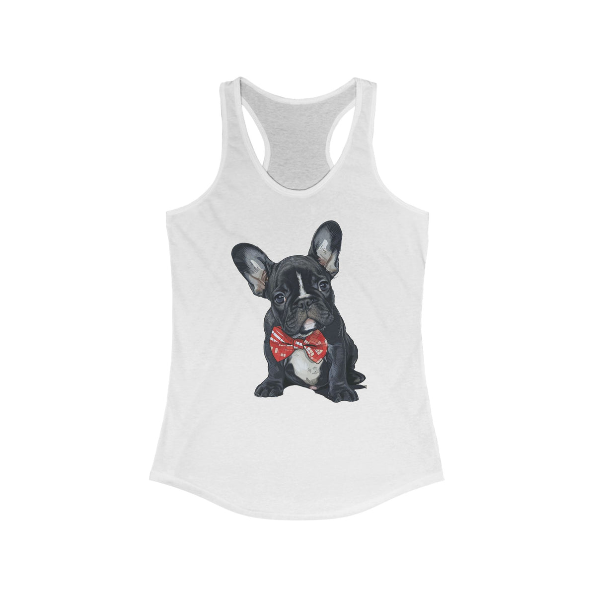 French Bulldog Bow-Tie Women&#39;s Ideal Racerback Tank