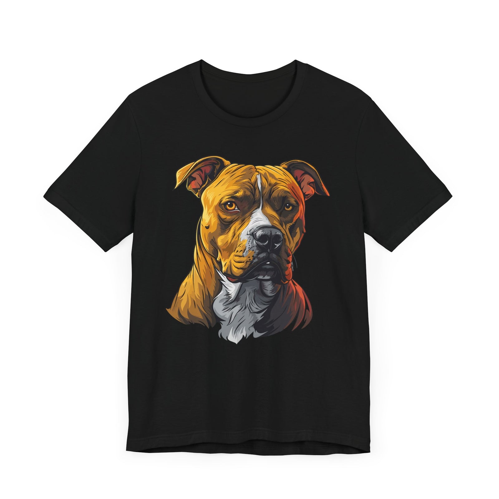 Camiseta de manga corta con busto de pitbull