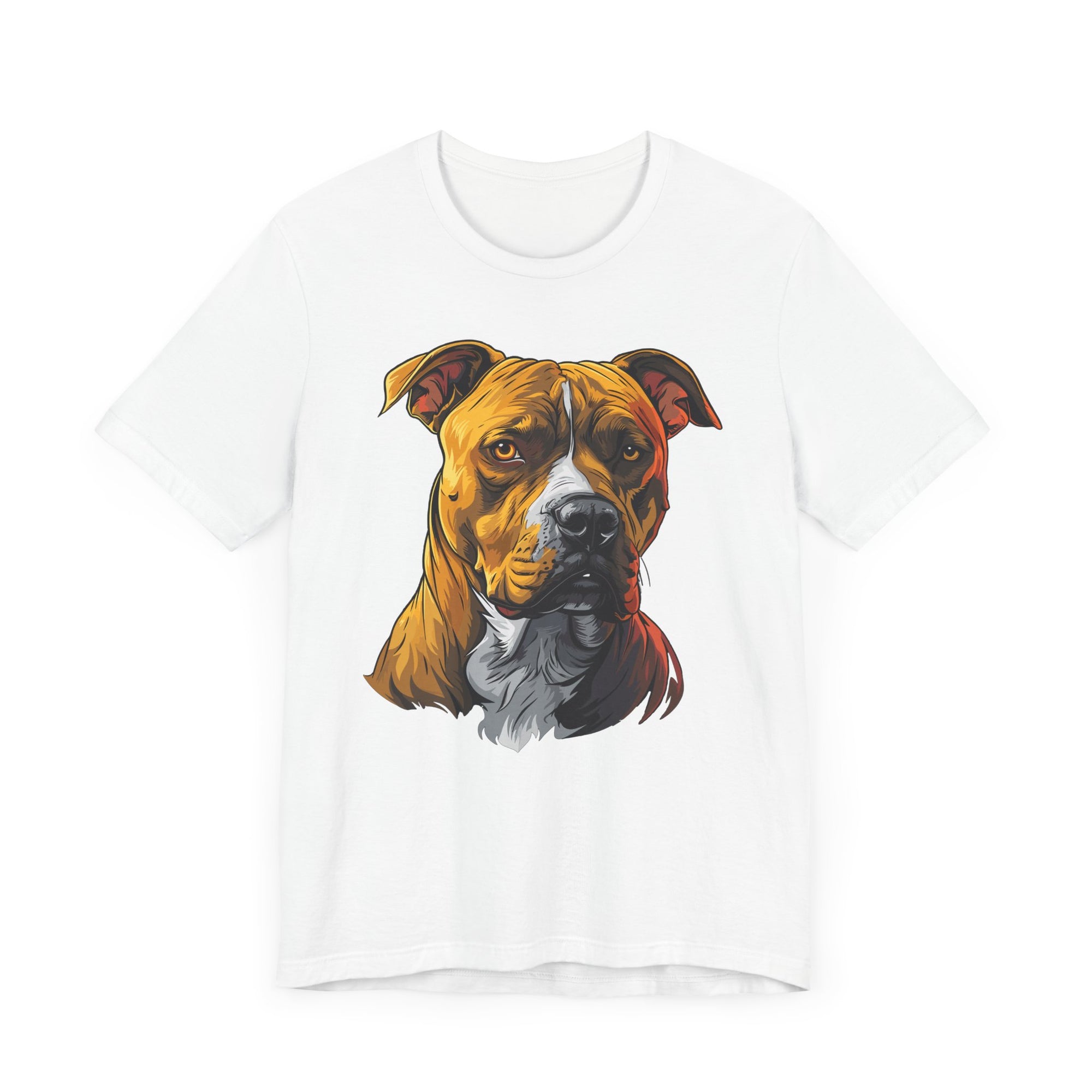 Camiseta de manga corta con busto de pitbull