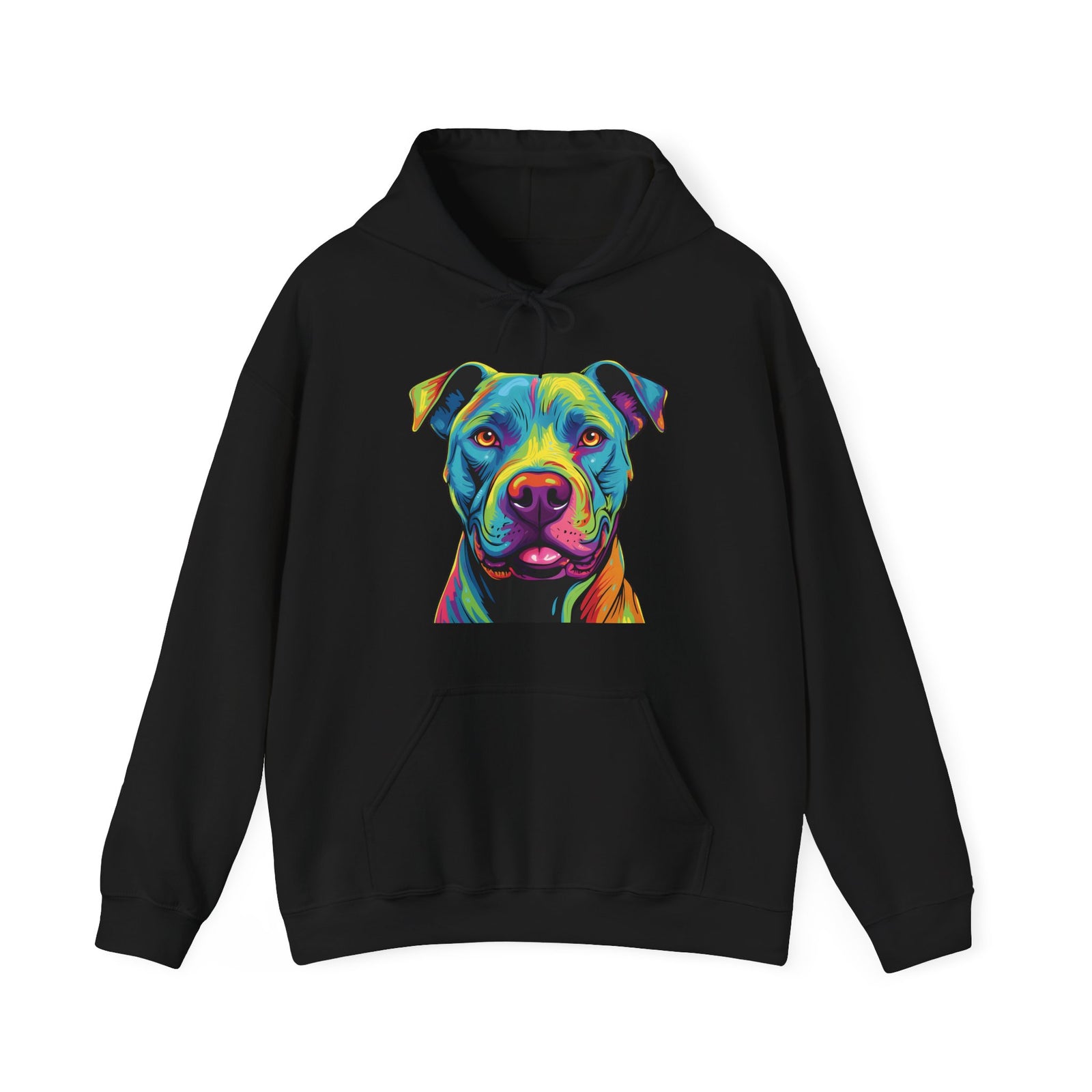 Colorful Pit Bull Hooded Sweatshirt