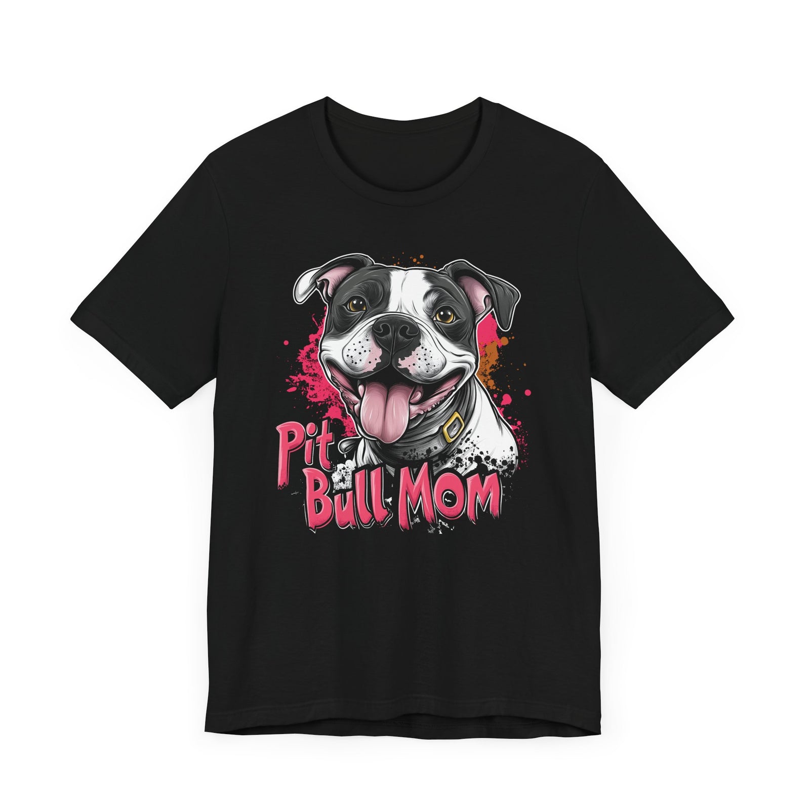 Pit Bull Mom Illustrated T-Shirt