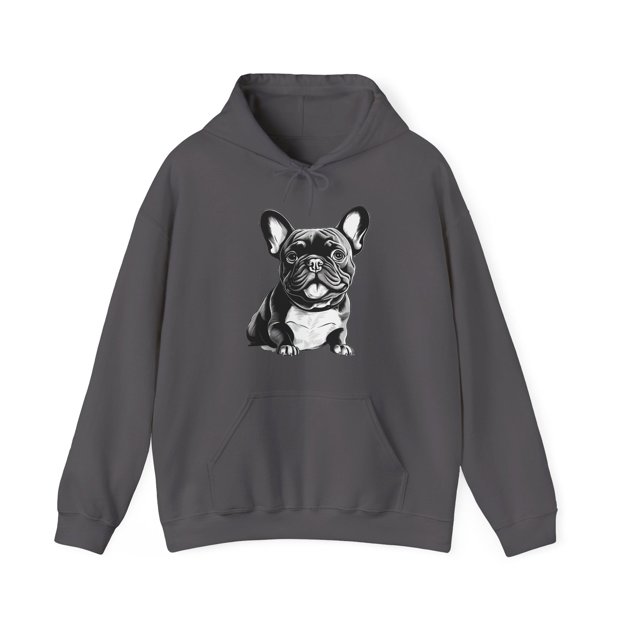 B&W French Bulldog Hooded Sweatshirt