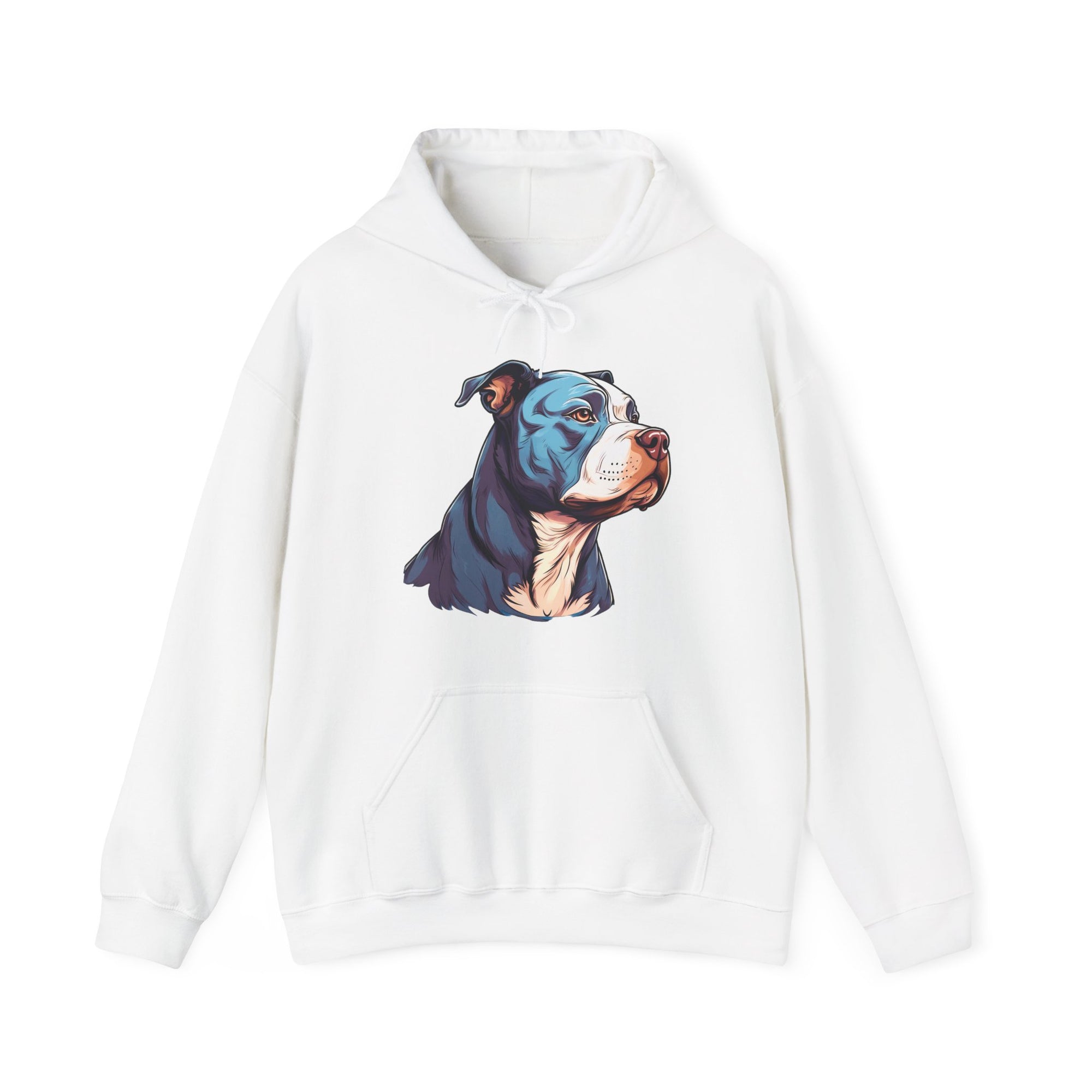 Sudadera con capucha de pitbull azul