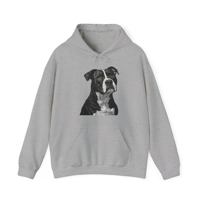 B&W Pit Bull Hooded Sweatshirt