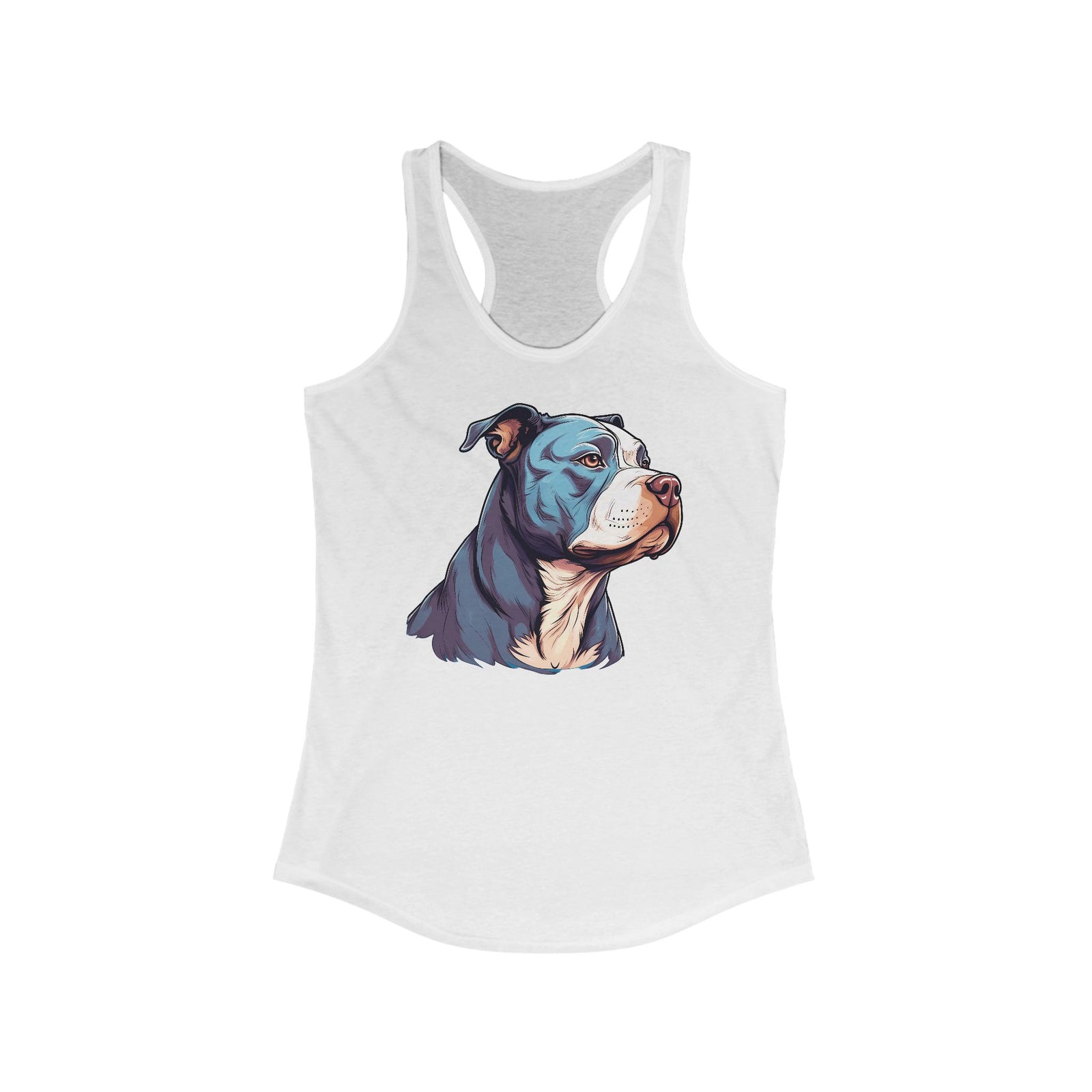 Camiseta de tirantes con espalda cruzada para mujer de Pit Bull azul 