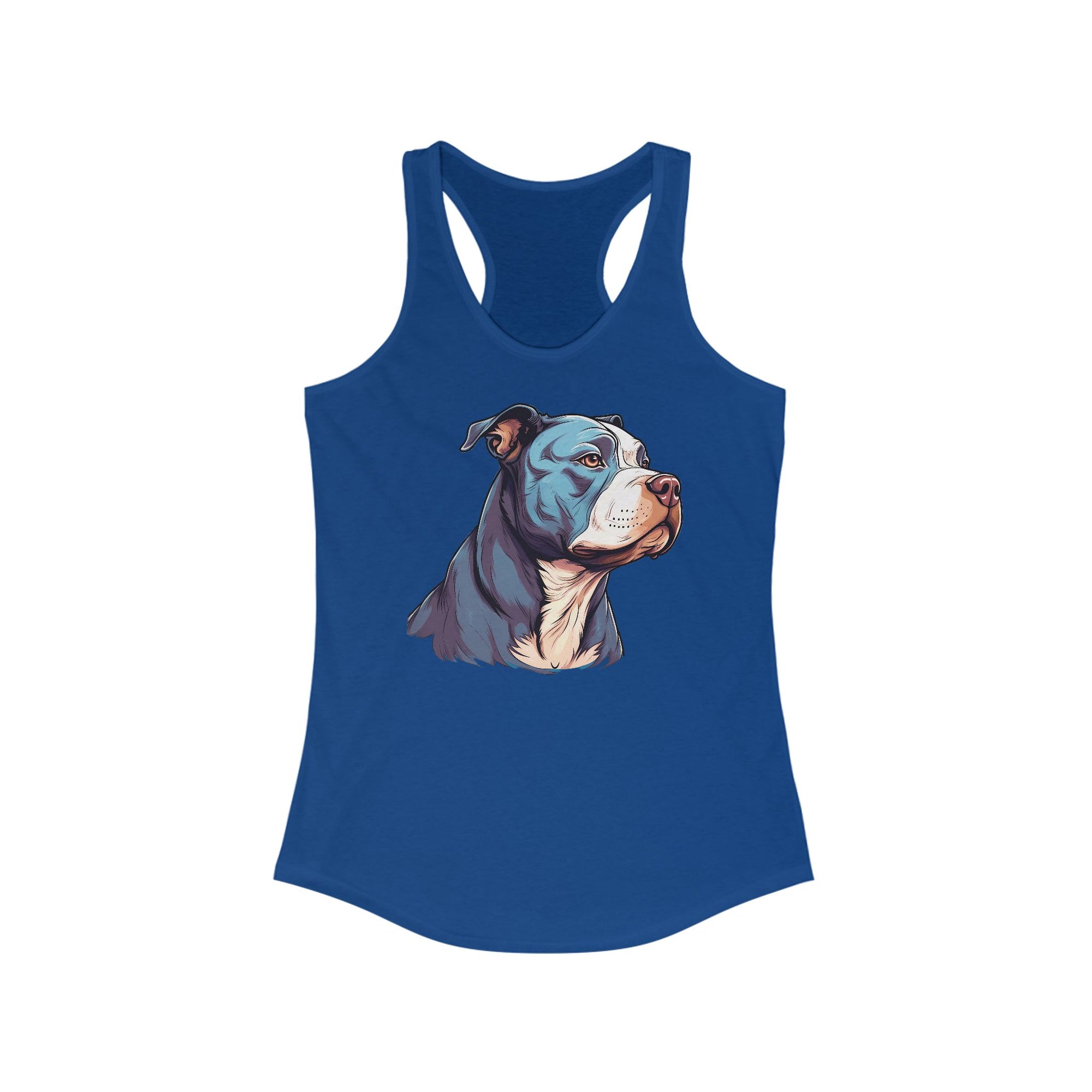 Camiseta de tirantes con espalda cruzada para mujer de Pit Bull azul 