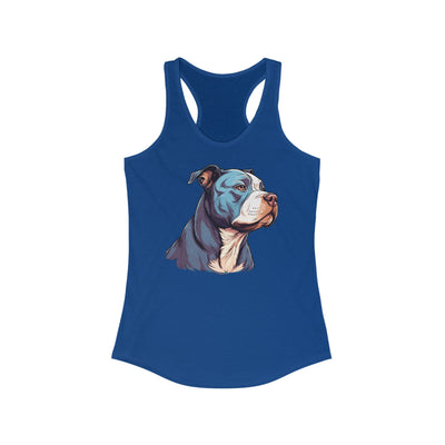 Blue Pit Bull Women's Racerback Tank