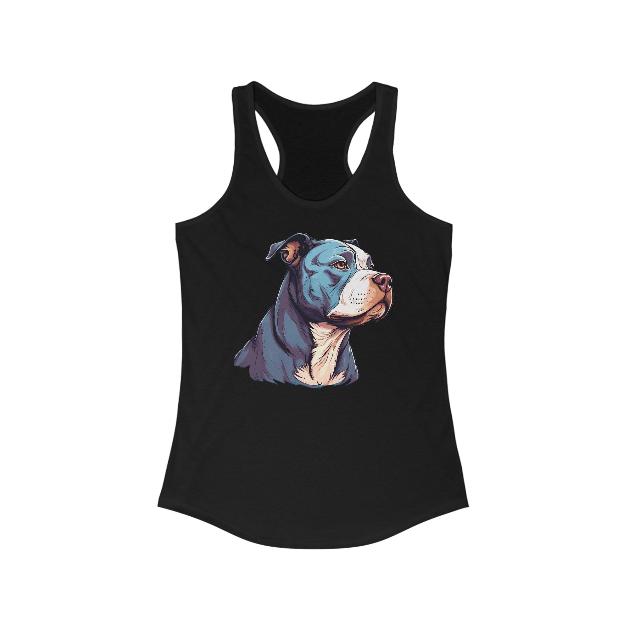 Camiseta de tirantes con espalda cruzada para mujer de Pit Bull azul 