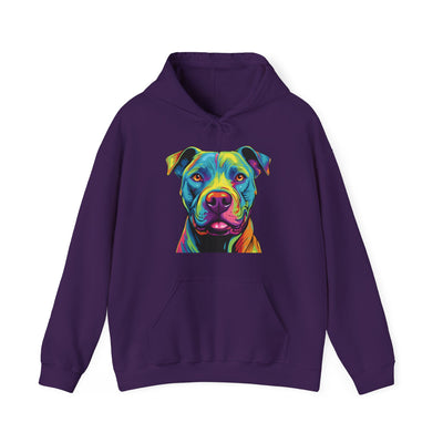 Colorful Pit Bull Hooded Sweatshirt