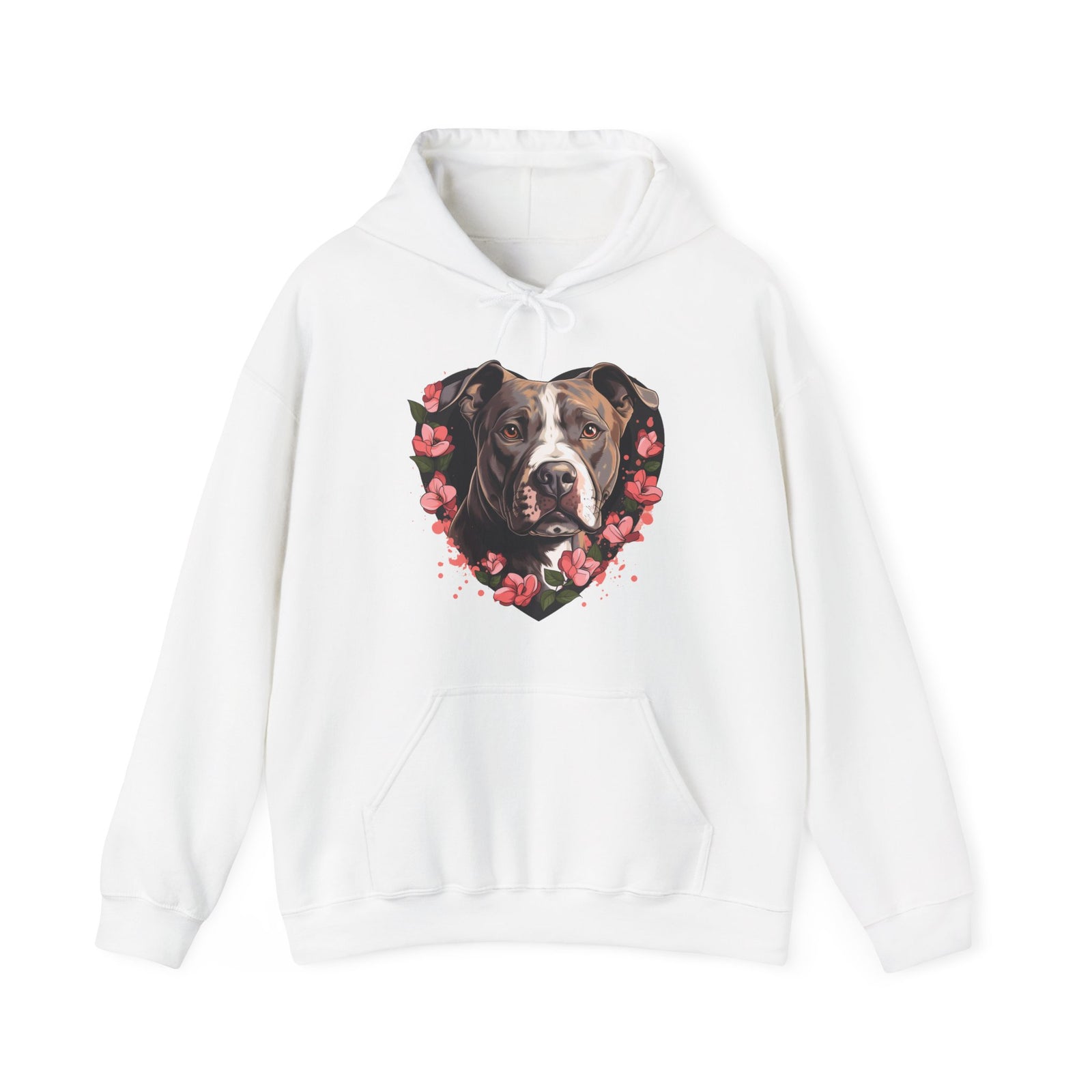 Pit Bull Heart Hooded Sweatshirt