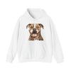 Vibrant Pit Bull Head Hoodie