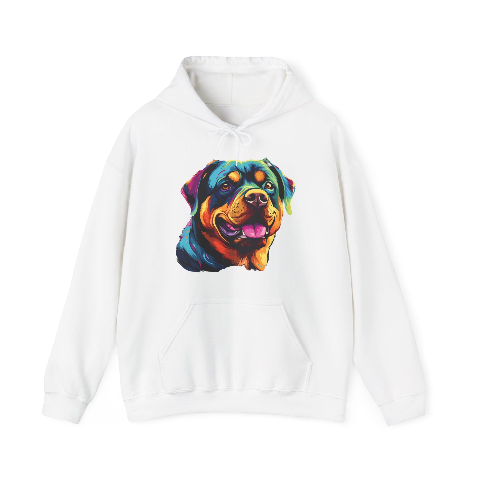 Colorful Rottweiler Hooded Sweatshirt