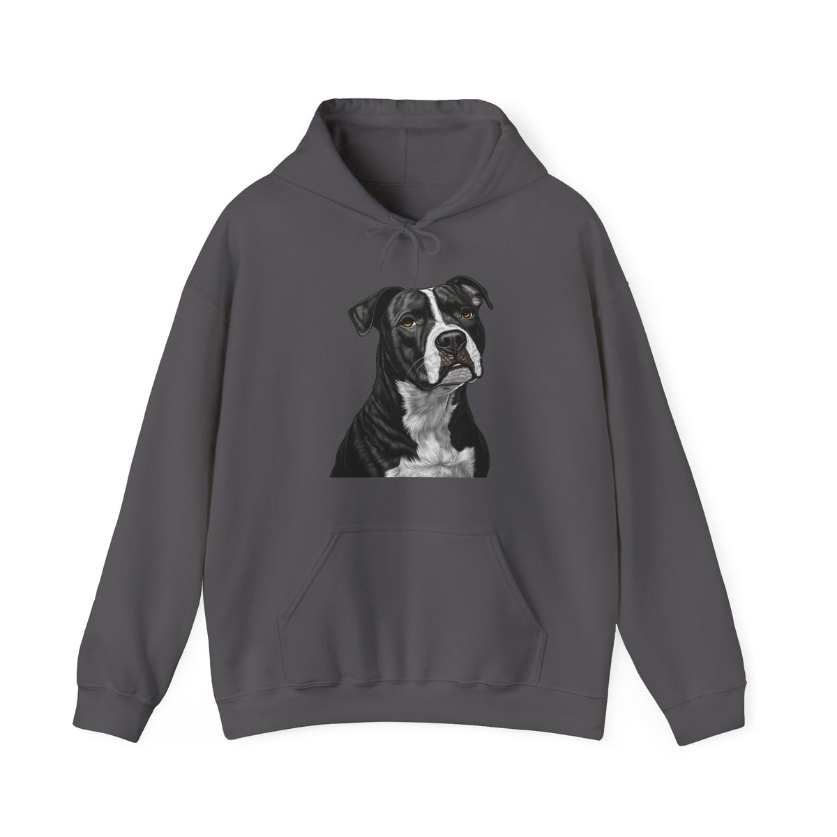 B&amp;W Pit Bull Hooded Sweatshirt