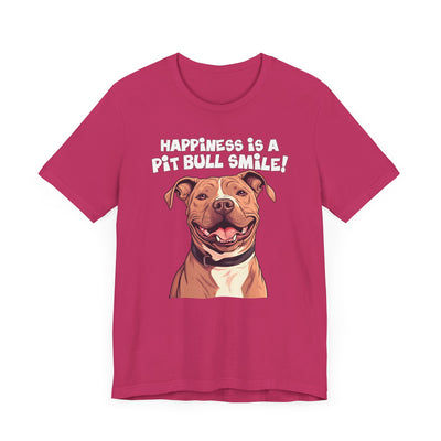 Happiness is a Pit Bull Smile Customizable T-Shirt