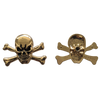 Concho - Skull & Corssbones Gold Conchos Screwback - (2 pack)