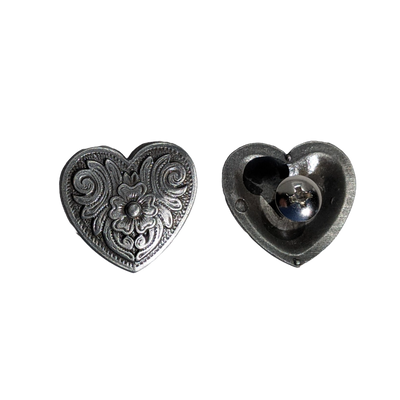 Concho - Diablo Heart Screwback Conchos - (10 pack)