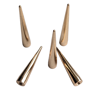 2" Light Rose Gold Cone Spikes Screwback (10 pack)