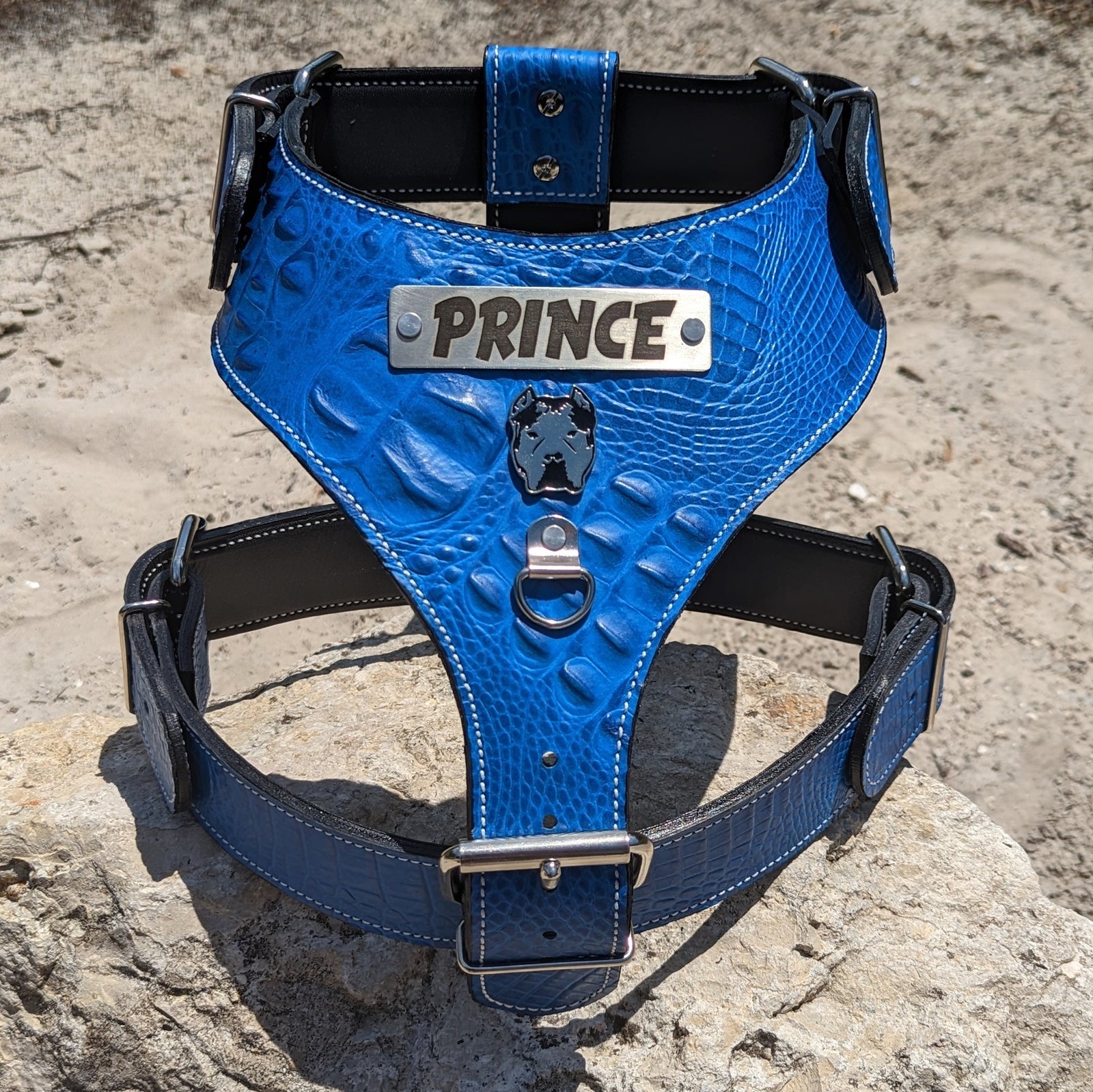 NH12 - Personalized Bully Leather Harness