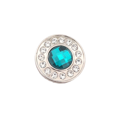 Concho - Rhinestone Decorative Crystal Screwback Concho Turquoise