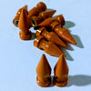 Burnt Orange Metal Tree Spikes Screw Back - (10 pack)