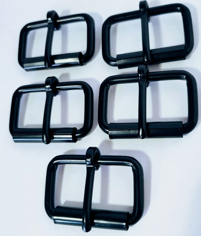 Black Single Prong Roller Buckles 1-1/2" - (5 pack)