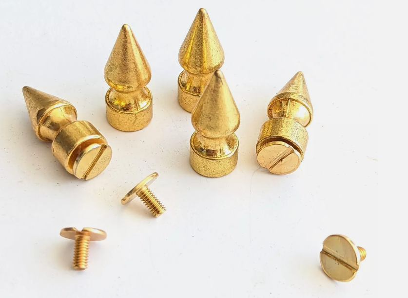 Solid Brass Tree Spikes Screwback - (25 pack)