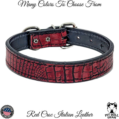 1" Wide Leather Dog Collar