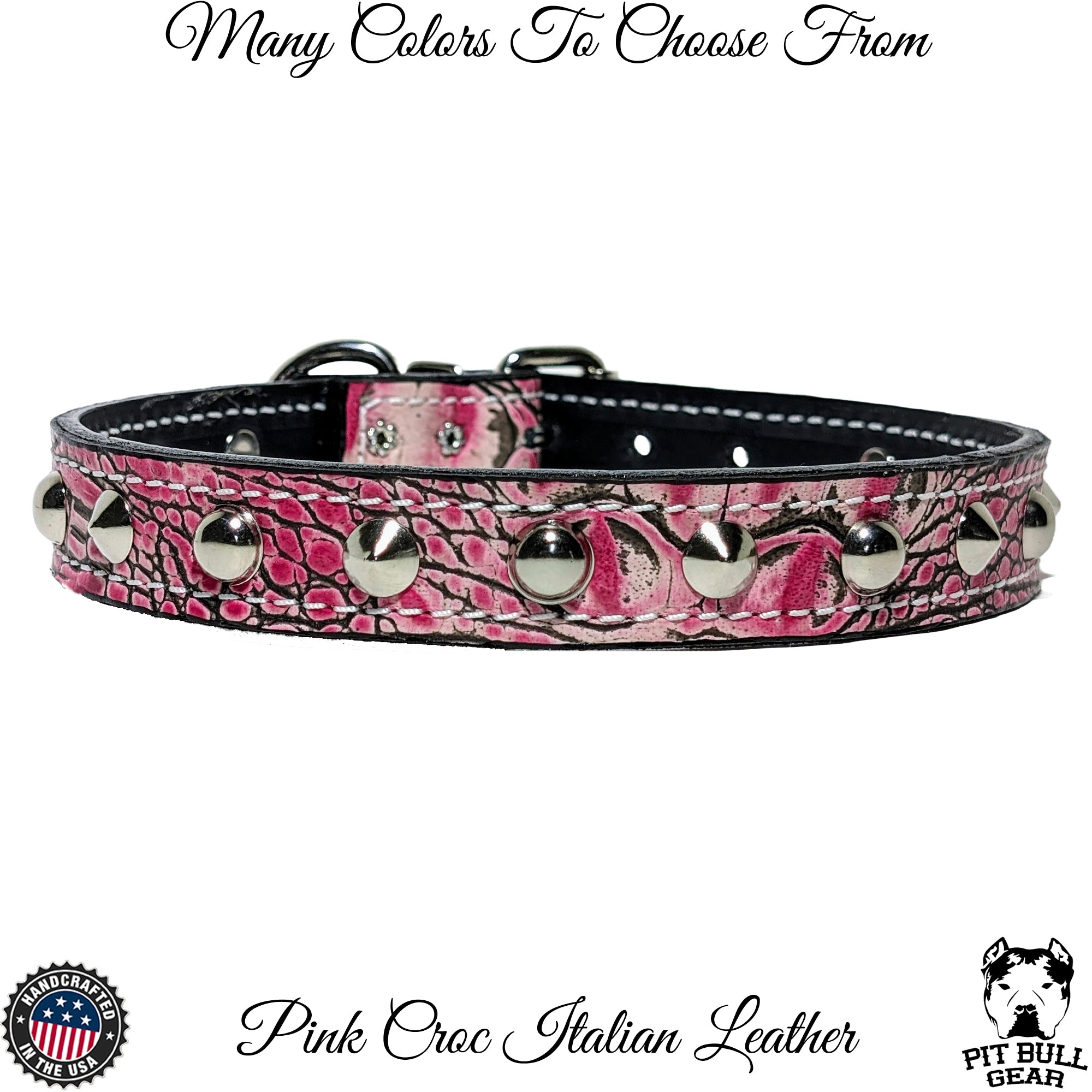 U11 - 1" Studded Leather Dog Collar