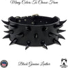 X24 - 3" Wide Leather Dog Collar with Dragon Claw Spikes