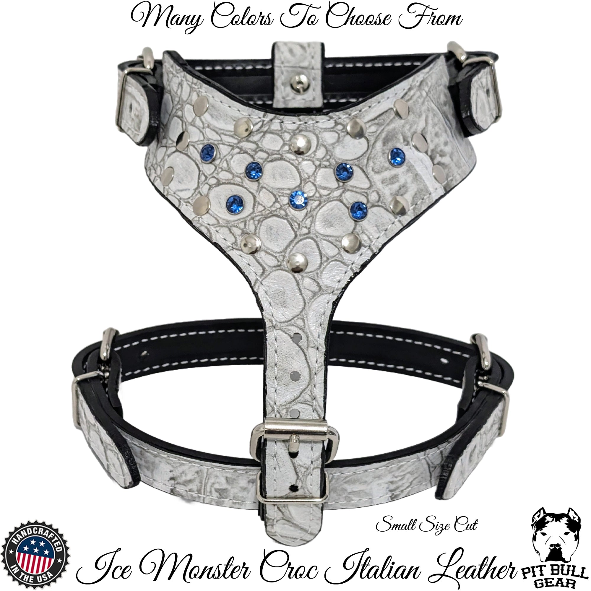 Y22 - Gems & Rivets Leather Dog Harness