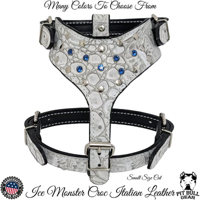 Y22 - Gems & Rivets Leather Dog Harness