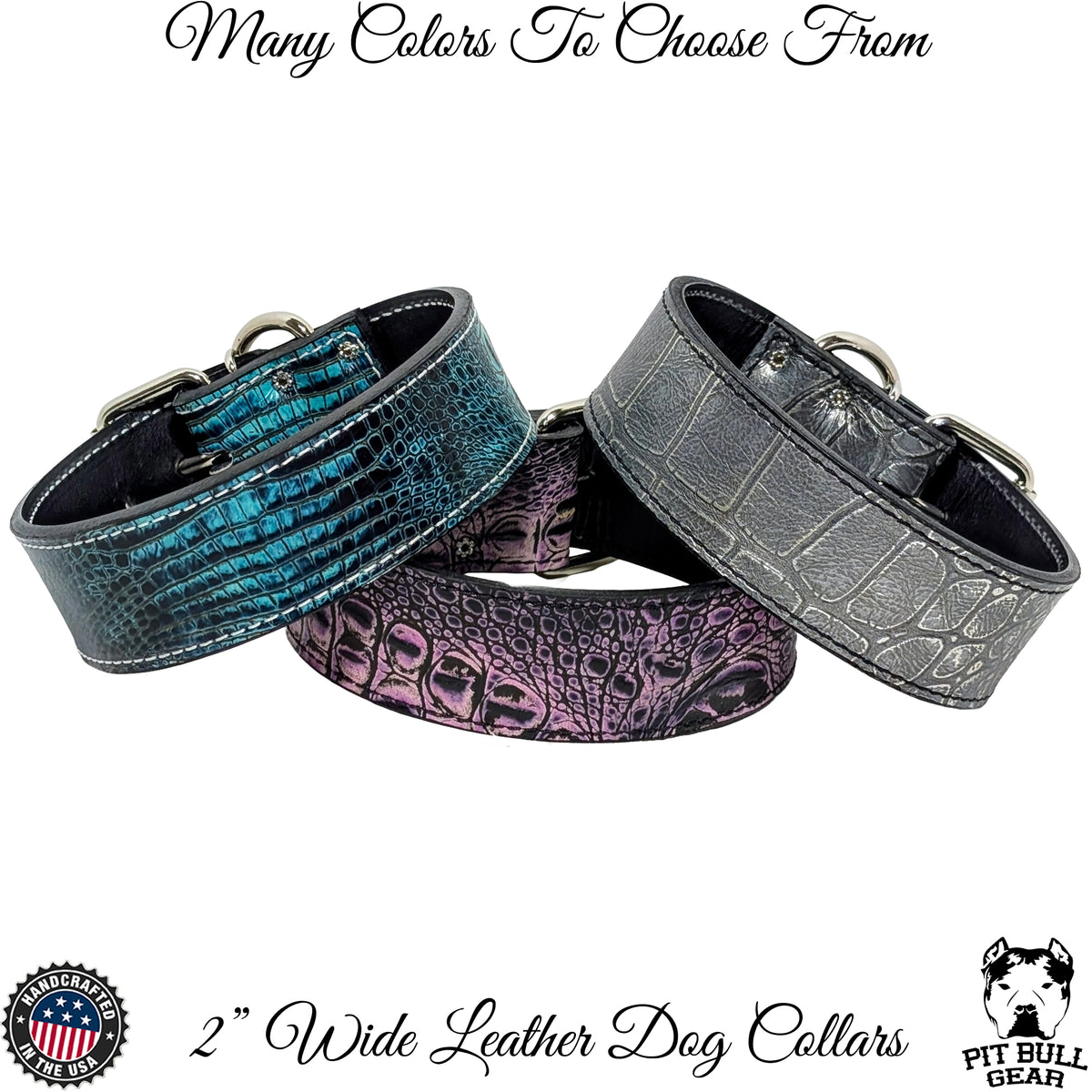 W1 - 2&quot; Wide Leather Dog Collar