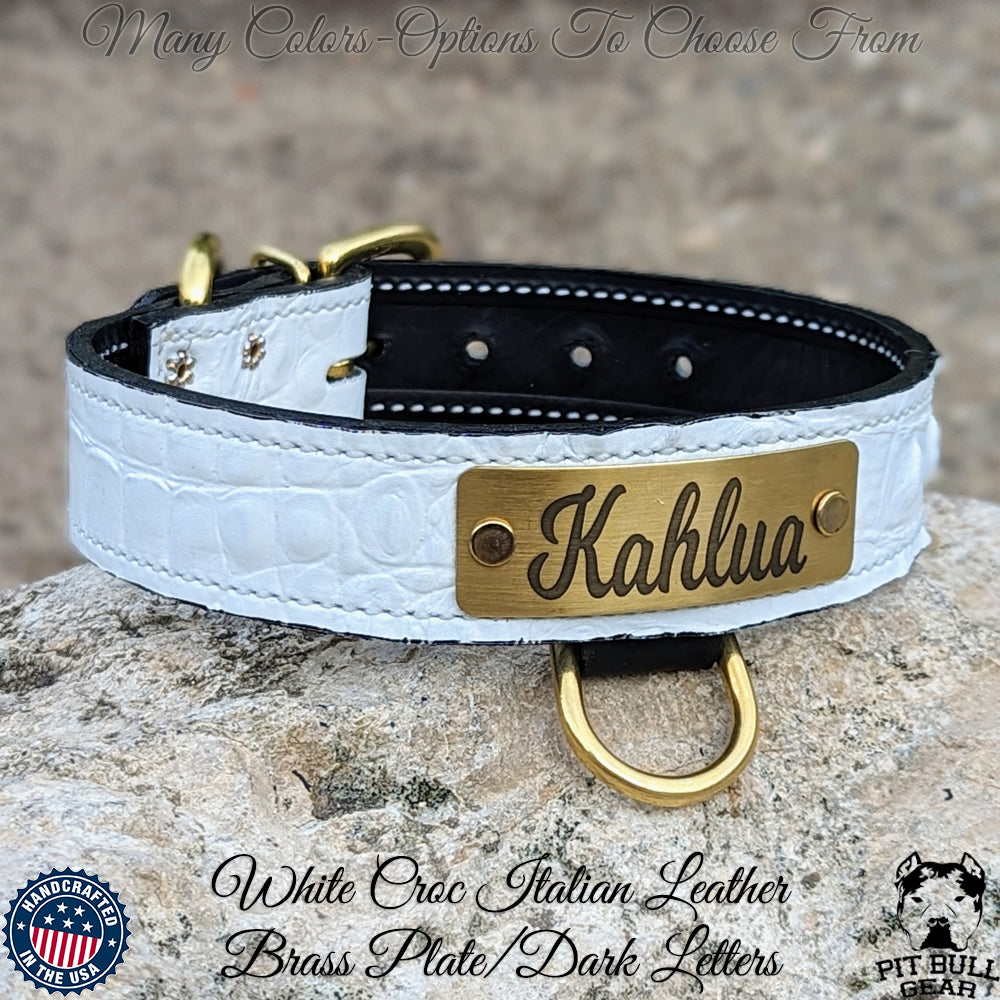 Personalized Leather Dog Collar Engraved Dog Collar Custom 