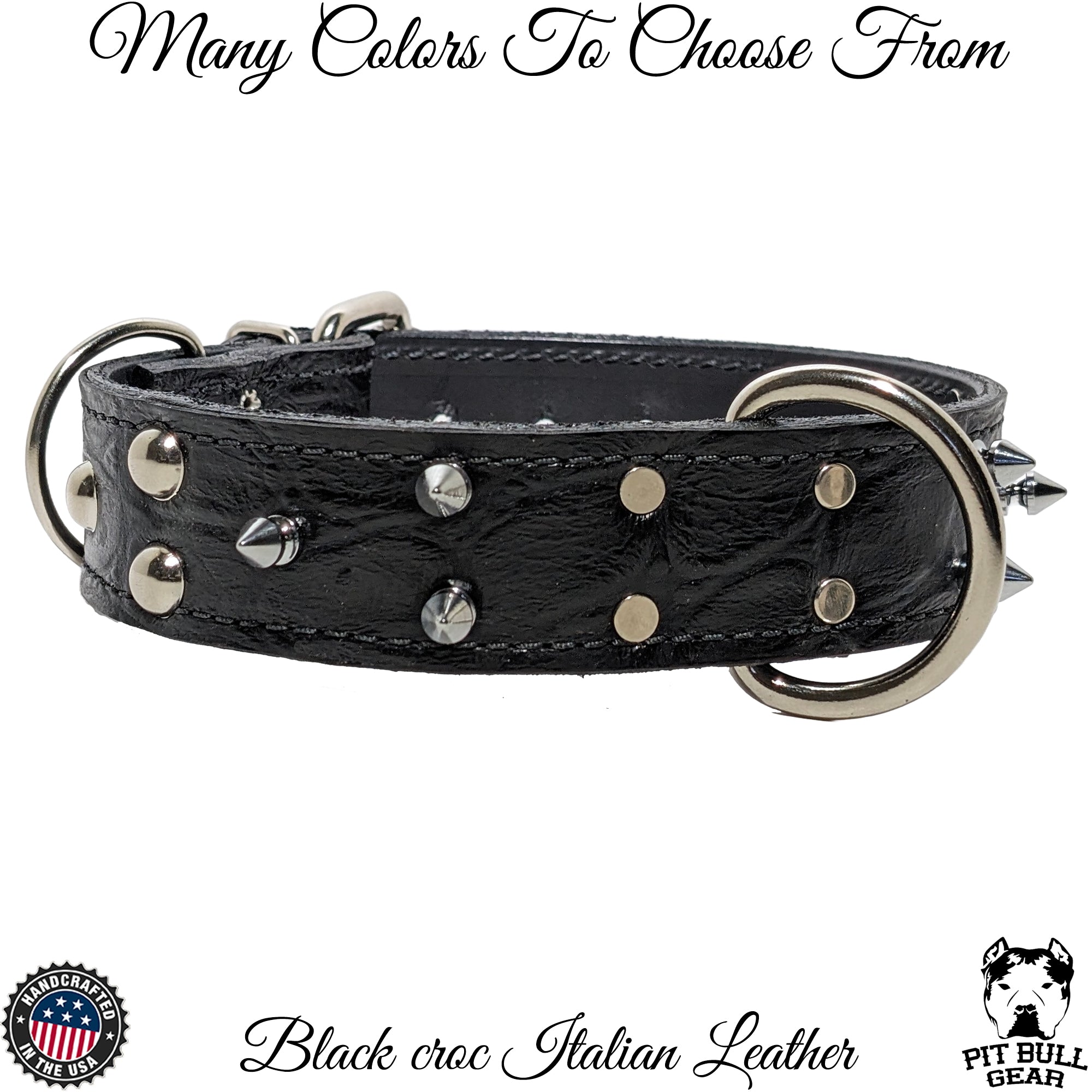 Leather spiked dog clearance collar