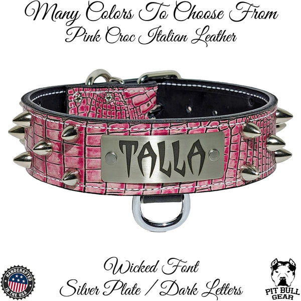 Thick spiked hotsell dog collar