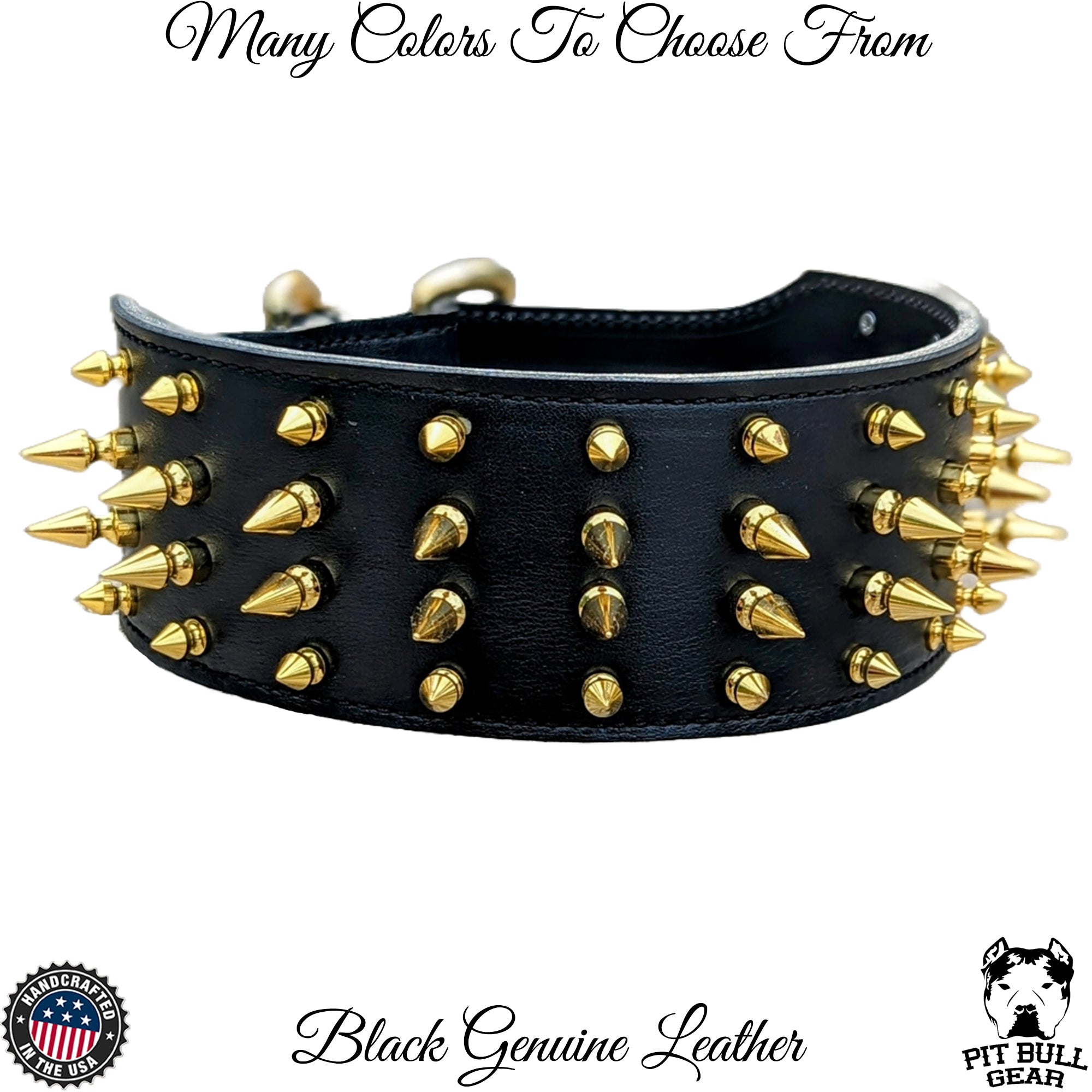 X3 - 3" Wide Spiked Dog Collar