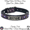 U13 - 1" Wide Leather Dog Collar, Name Plate, Gems