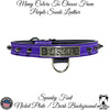 NU19 - 1" Wide Leather Spiked Dog Collar with Name Plate