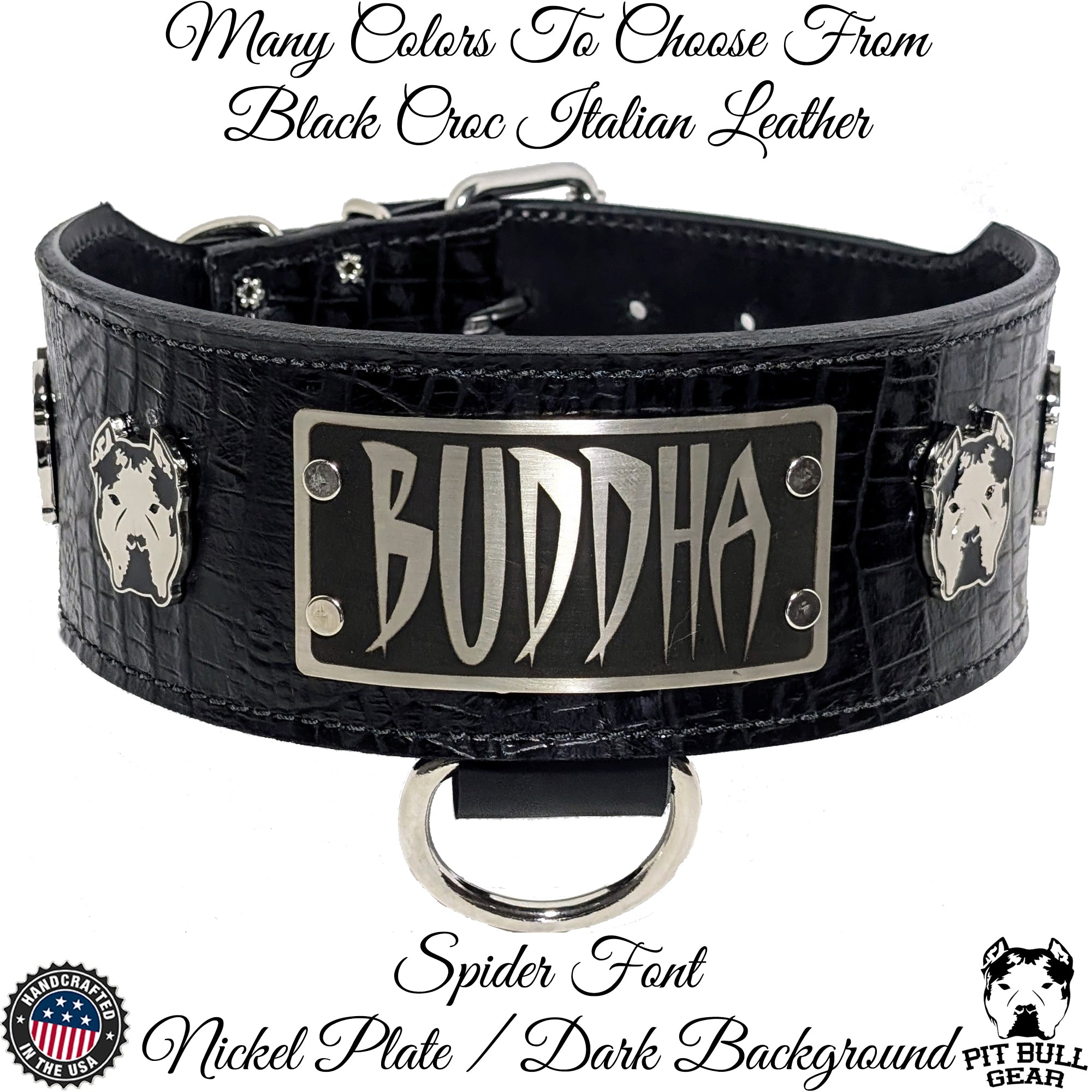 Custom dog collars fashion for pitbulls