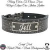 TN7 - 1.5" Wide Tapered Leather Dog Collar with Name Plate