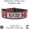 TVN1 - 1.5" Wide Tapered Leather Dog Collar with Name Plate & Studs