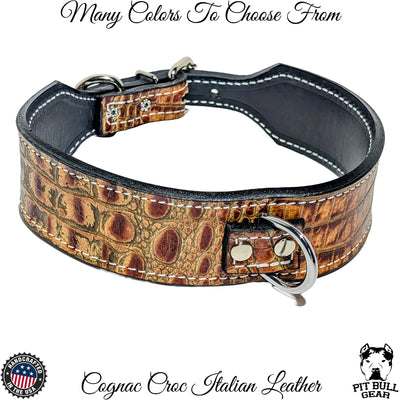 TWN23 - 2" Wide Tapered Leather Dog Collar