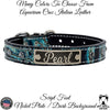 U13 - 1" Wide Leather Dog Collar, Name Plate, Gems