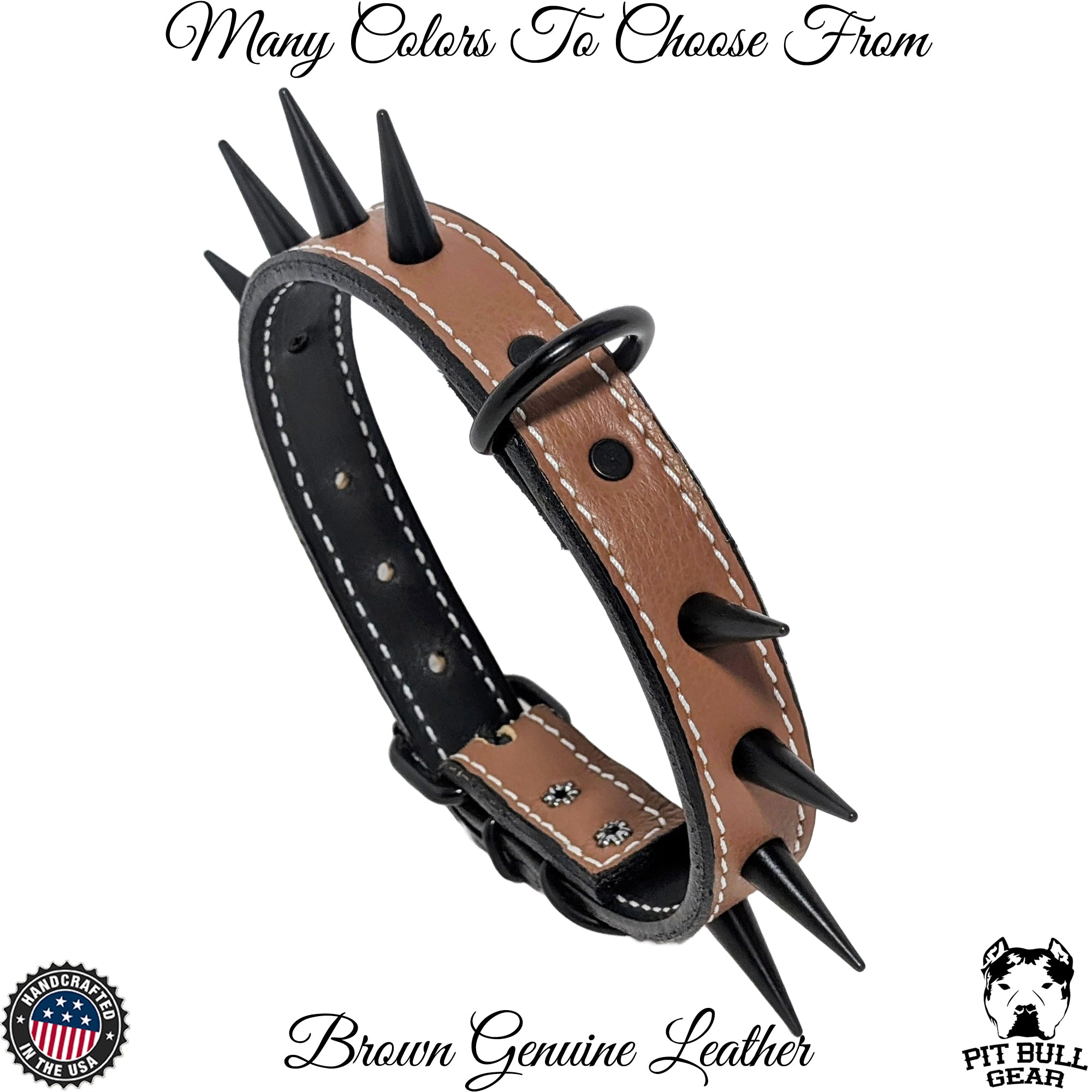 U4 - Spiked Leather Dog Collar