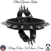 U5 - 1" Wide Spiked Leather Dog Collar