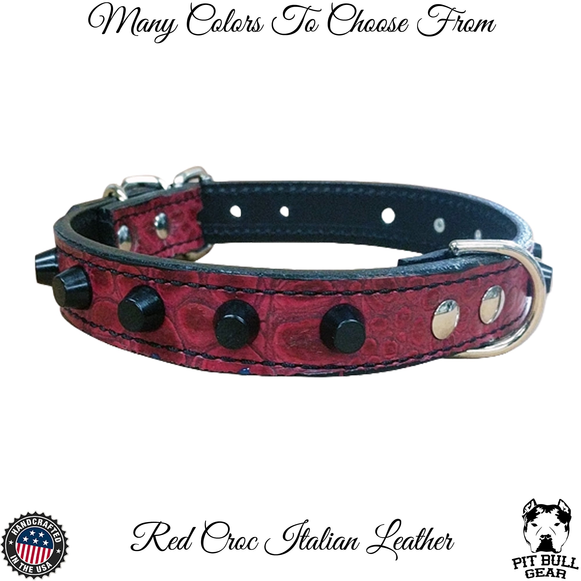 U6 - 1" Wide Bucket Stud Leather Collar