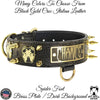 W53 - 2" Personalized Bully Spiked Leather Dog Collar