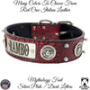 W6 - 2" Wide Personalized Marines Leather Spiked Dog Collar