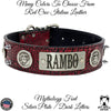 W6 - 2" Wide Personalized Marines Leather Spiked Dog Collar