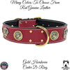 W76 - 2" Marine Corps Theme Leather Dog Collar